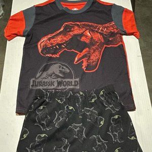 Kids dinosaur jurassic world pj set boys size 8